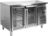YATO Nagykonyhai ipari GN hűtött munkaasztal, 2 ÜVEGAJTÓ (YG-05252)