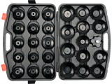 YATO Olajszűrő leszedő készlet 30 részes, 3/8”, 65–120 mm (YT-0596)