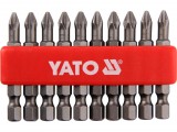 YATO Phillips csavarozó bit készlet PH2 × 50 mm, 1/4”, S2 acél, 10 részes (YT-0478)