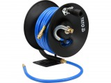 YATO Pneumatikus tömlődob 15 m, 10 mm PVC tömlővel, 1/4” gyorscsatlakozókkal (YT-24240)