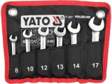 YATO Rövid csuklós racsnis csillag-villáskulcs készlet 7 részes 8-19 mm (YT-16977)