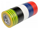 YATO Szigetelőszalag 19 x 0,13 mm x 20 m (10 db) öt színnel