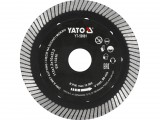 YATO Turbo gyémánt vágótárcsa burkolólaphoz, 115 × 1,3 × 22,2 mm, 10 mm-es szegmens (YT-59981)