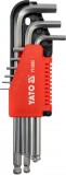 YATO YT-0505 Imbuszkulcs klt. 9 r. gömbfejű (1,5-10) CrV