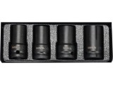 YATO YT-06030 Roncsolt csavar leszedő gépi dugókulcs készlet 4 részes 1/2 Col 17-26 mm CrMo