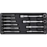 YATO YT-55456 Csőkulcs készlet 10 részes hajlított 7-19-ig CrV (fiókbetét)
