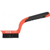 YATO YT-6349 Drótkefe 5 soros műa. nyéllel nylon 180mm