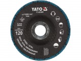 YATO YT-833009 Lamellás csiszolókorong P120 125mm Inox anyagokhoz cirkónium szemcsékkel
