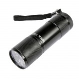 YATO Zseblámpa 9 LED-es alumínium fekete