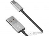 Yenkee micro USB 2.0 adatkábel és töltő, fekete-ezüst