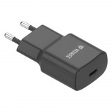 Yenkee YAC 2033BK USB-C hálózati töltő 20W fekete (YAC 2033BK)