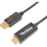 Yenkee YCH 415 HDMI apa - DisplayPort apa Kábel 2m - Fekete (YCH 415)