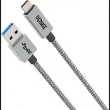 Yenkee YCU 311 GY USB 3.1 USB szinkronizáló és töltőkábel alumínium ház és nylon kábelfonat 1m (YCU 311 GY) (YCU311 GY) - Adatkábel