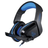 Yenkee YHP 3005 Guerrilla 20 Hz - 20 kHz, 3.5 mm jack fekete-kék gamer mikrofonos fejhallgató