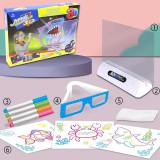 Yi MA Toys Magic Draw 3D világító rajztábla - Vízi világ sablon