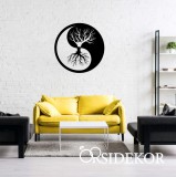 Yin Yang falikép fából