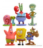 Yiwu Qigiang Toys Co. Ltd. 6 db-os Spongyabob jellegű figura szett
