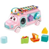 Yixing Toys Formaválogatós zenebusz - rózsaszín