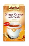 Yogi Bio herba tea, Narancsos gyömbér herba tea vaníliával 17 filter 30 g