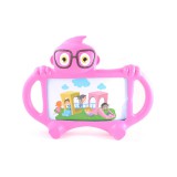 YOOUP Kid robot univerzális 7 colos TPU tablet tok rózsaszín