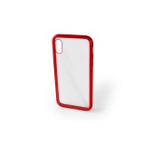 YOOUP Luxury iPhone X/XS Mágneses Abszorpciós Tok Piros-Clear