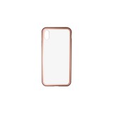 YOOUP Mágneses abszorpciós átlátszó tok iPhone XS Max Luxury rose gold kerettel
