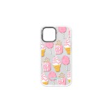 YOOUP Mintás telefontok Popcorn iPhone 13 Pro átlátszó háttérrel fehér kerettel