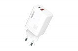 YOOUP NC48-D DUPLA HÁLÓZATI TÖLTŐ (USB - TYPE-C) PD 40W FEHÉR