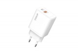 YOOUP NC56-D DUPLA HÁLÓZATI TÖLTŐ (USB - TYPE-C) PD 30W FEHÉR