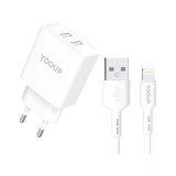 YOOUP NC76-B 12W Lightning cable 1m White PM036061