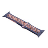 YOOUP Szilikon sport óraszíj Apple Watch 38 mm/Watch 4 40 mm M/L méret sötétkék-narancs