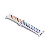 YOOUP Szilikon sport óraszíj Apple Watch 38 mm/Watch 4 40 mm M/L méret szivárványos