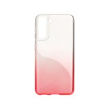 YOOUP Színátmenetes csillogós TPU telefontok Samsung Galaxy S21 FE G990B piros
