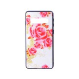 YOOUP Üveges hátlappal rendelkezó telefontok nagy rózsa mintával fehér háttérrel Samsung Galaxy S10 Plus G975F