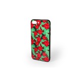 YOOUP Üveges hátlappal rendelkezó telefontok rózsa mintával zöld háttérrel iPhone 7 Plus/8 Plus