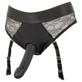 You2Toys - felcsatolható dildó alsóval (fekete)