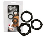 You2Toys - Légy kemény! péniszgyűrű szett - fekete (3db)