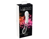 You2toys Liaison - szilikon-üveg LED vibrátor (átlátszó-fehér)