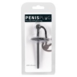 You2Toys Penisplug - szilikon makkgyűrű üreges húgycsőrúddal (fekete)