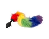 You2Toys - szilikon anál plug és farok (szivárvány)