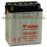 YUASA Motor Yuasa 12N12A-4A-1 12V 12Ah Motor akkumulátor sav nélkül