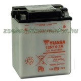 YUASA Motor Yuasa 12N14-3A 12V 14Ah Motor akkumulátor sav nélkül