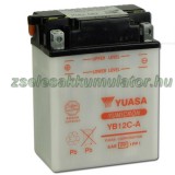 YUASA Motor Yuasa YB12C-A 12V 12Ah Motor akkumulátor sav nélkül