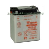 YUASA Motor Yuasa YB14-A2 12V 14Ah Motor akkumulátor sav nélkül