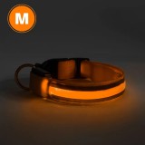 Yummie LED-es nyakörv - akkumulátoros - M méret - narancs