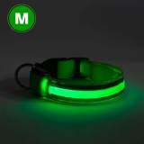 Yummie LED-es nyakörv - akkumulátoros - M méret - zöld