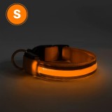 Yummie LED-es nyakörv - akkumulátoros - S méret - narancs