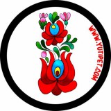 Yutipet / Montana Dog Grafikus címke XXS-S2 méretű Yutipet hámokhoz (Színes kalocsai minta virágokkal)