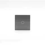 Z-Switch 1-es (1G) kis üveg kapcsoló panel Szürke