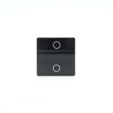 Z-Switch 2-es (2G) kis üveg kapcsoló panel Fekete